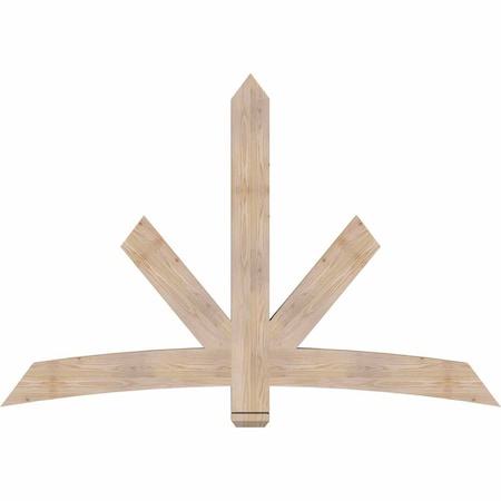 Ekena Millwork Alberta Smooth Timber Gable Bracket, Douglas Fir, 72"W x 48"H x 3 1/2"D x 5 1/2"F, 16/12 Pitch GBW072X48X0406ALB00SDF